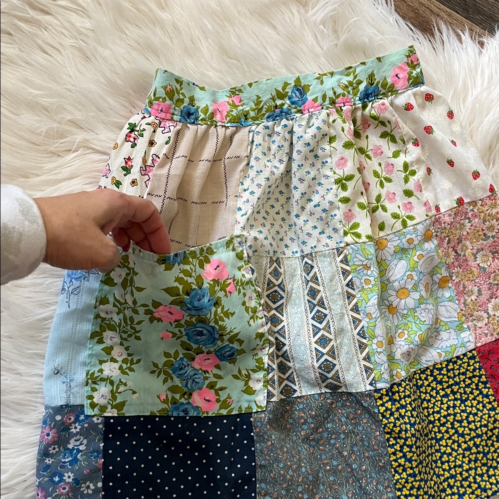 Patchwork Homemade Kitchen Boho/Hippie Apron With… - image 2